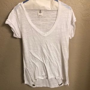 Free people white V Neck